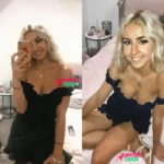 adorable busty blonde teen selfies leaked